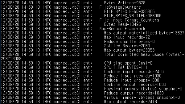 bin/hadoop jar hadoop-examples-1.0.3.jar wordcount input output