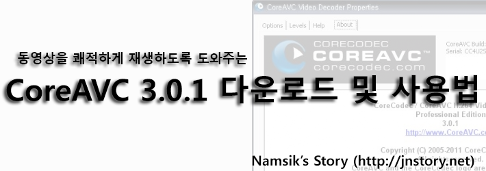 CoreAVC 3.0.1 (고화질 동영상을 가볍게 재생하자!)