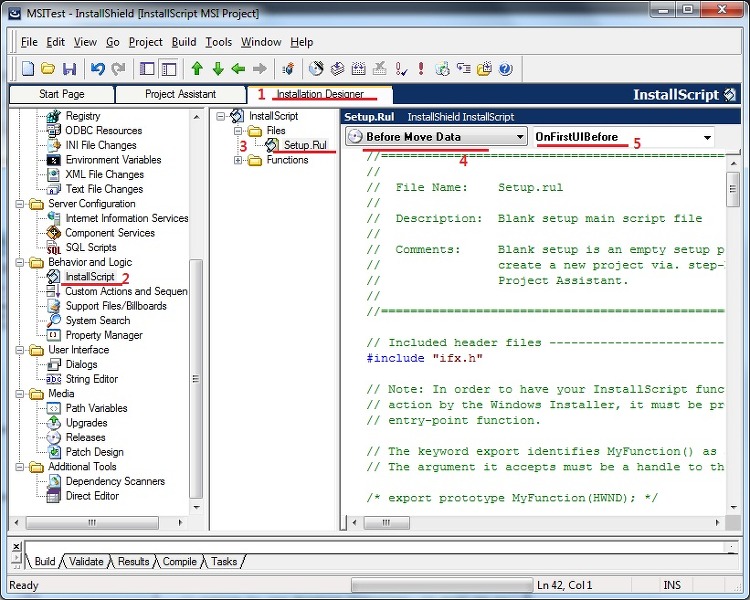 Installshield Function Prototypes